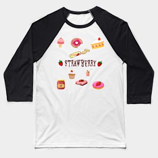 Strawberry Everywhere Baseball T-Shirt